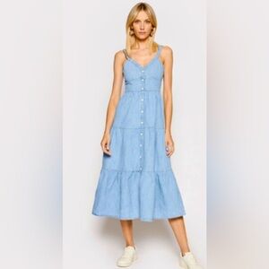 NWT Levi’s Sabine denim tiered Prairie dress